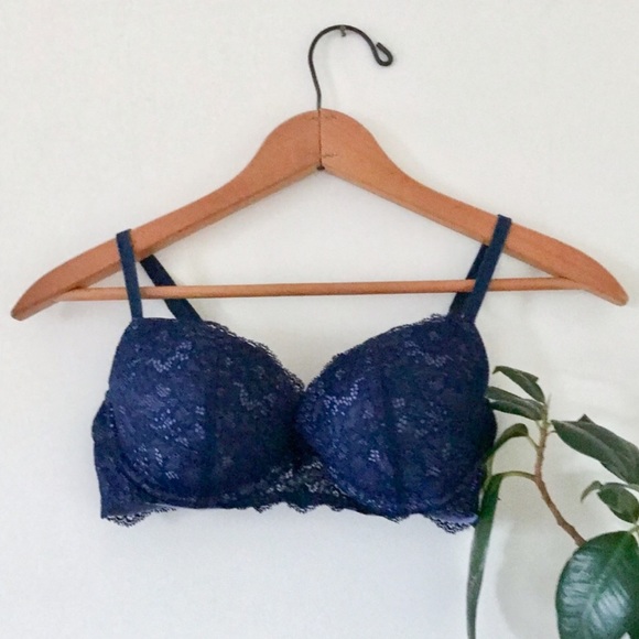 Gilligan & O'Malley Other - 🌜Royal Blue Lace Push-up Bra Size 36B